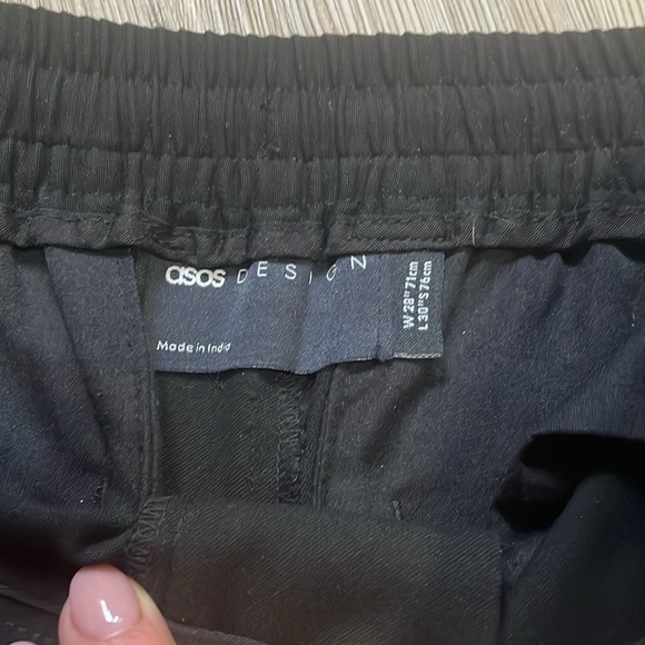 ASOS jogger pants Black Zip Closure Drawstring Casual Lightweight Size S - Picture 4 of 12